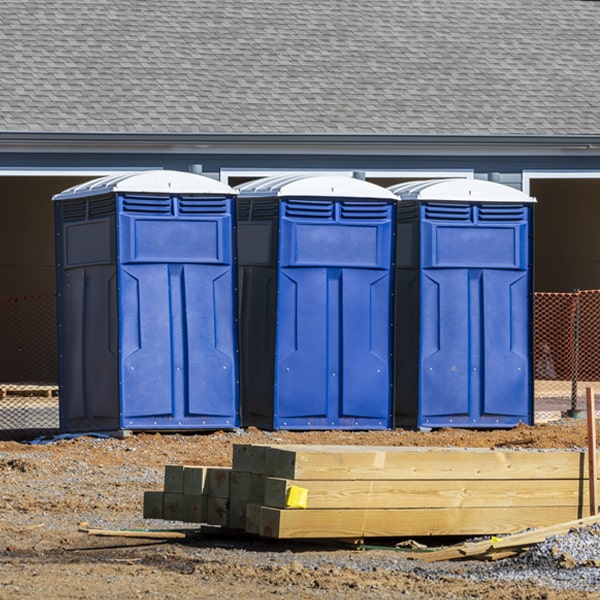 how can i report damages or issues with the portable restrooms during my rental period in Red Creek